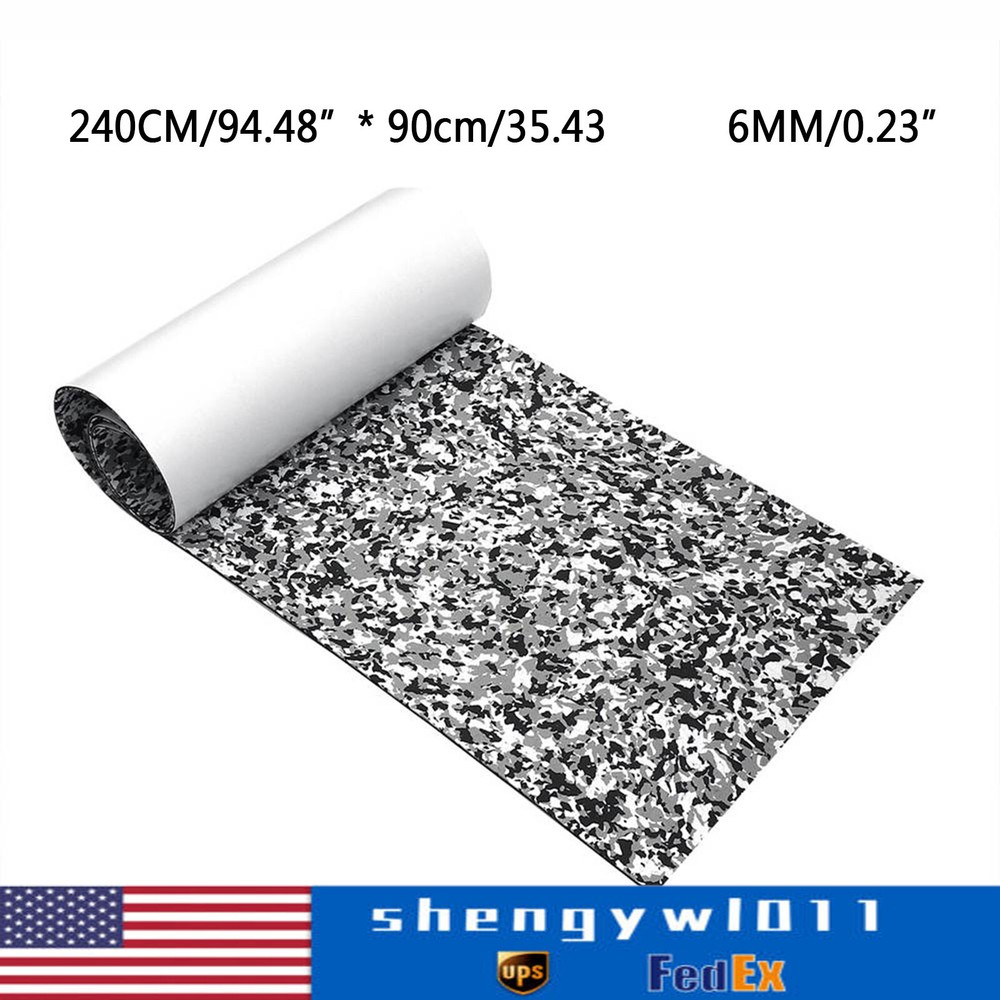 EVA Foam Marine Boat Gym Yacht Flooring Teak Decking Sheet in Gray Camo 6mm