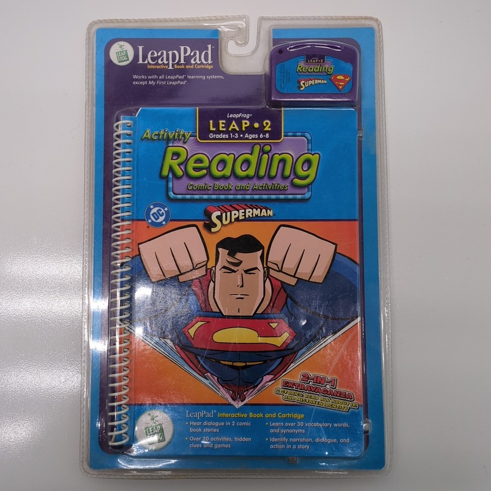 LeapFrog LeapPad Leap 2 Reading Superman Interactive Book and Cartridge