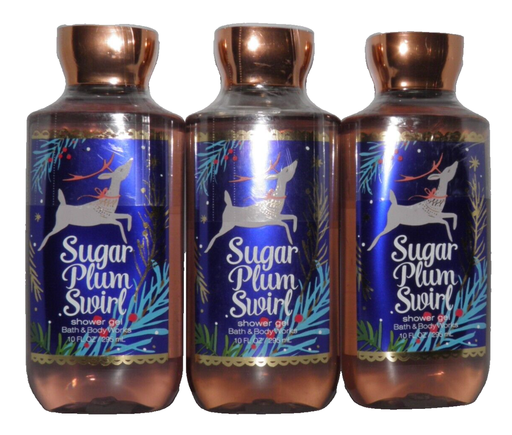 3 Bath & Body Works SUGAR PLUM SWIRL SHOWER Gel SEALED