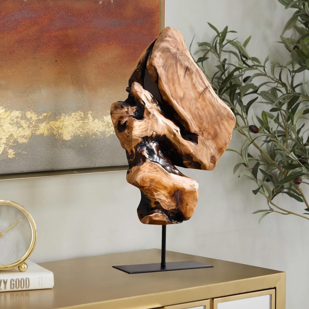 Irregular Cedar Wood Sculpture 8.75