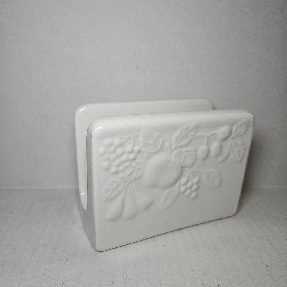Discontinued Gibson Designs Fruit Collection Napkin Holder White