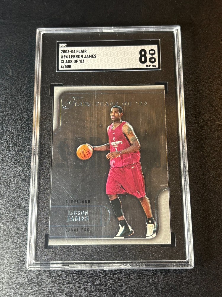 2003 Flair LeBron James #94 RC Rookie Card SGC 8 #/500