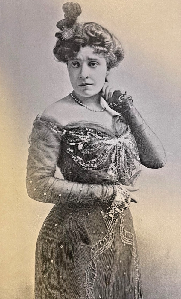 1899 Vintage Magazine Illustration Actress Olga Nethersole