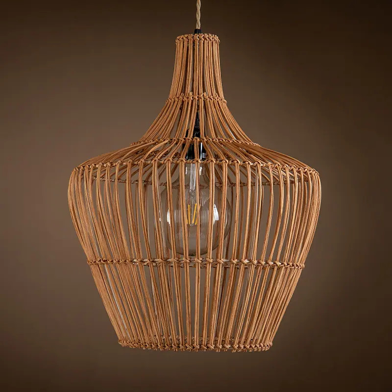 Ailsa Handmade Bohemian Rattan Pendant Lamp - 19.7
