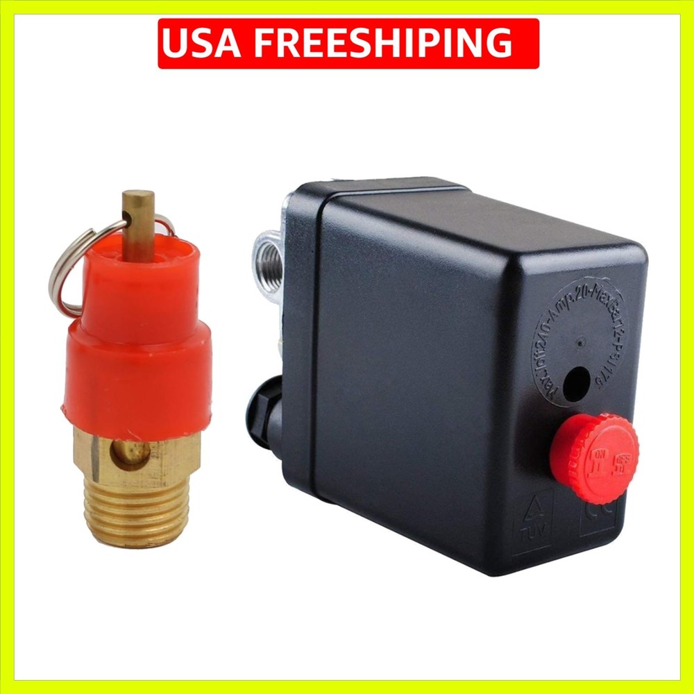 Central Pneumatic Air Compressor Pressure Switch Control Valve With 1/4