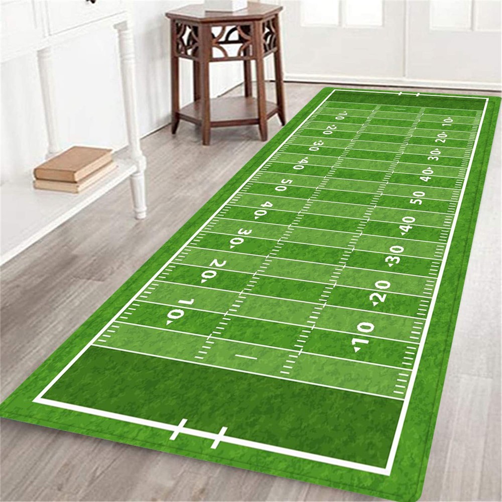 Large Area Rugs, Sports American Football Field,Runner Rug Floor Non-Slip Doo...