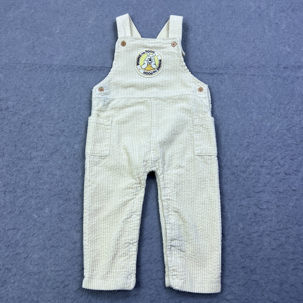 Disney Baby Winnie the Pooh Overalls 24M Yellow Corduroy