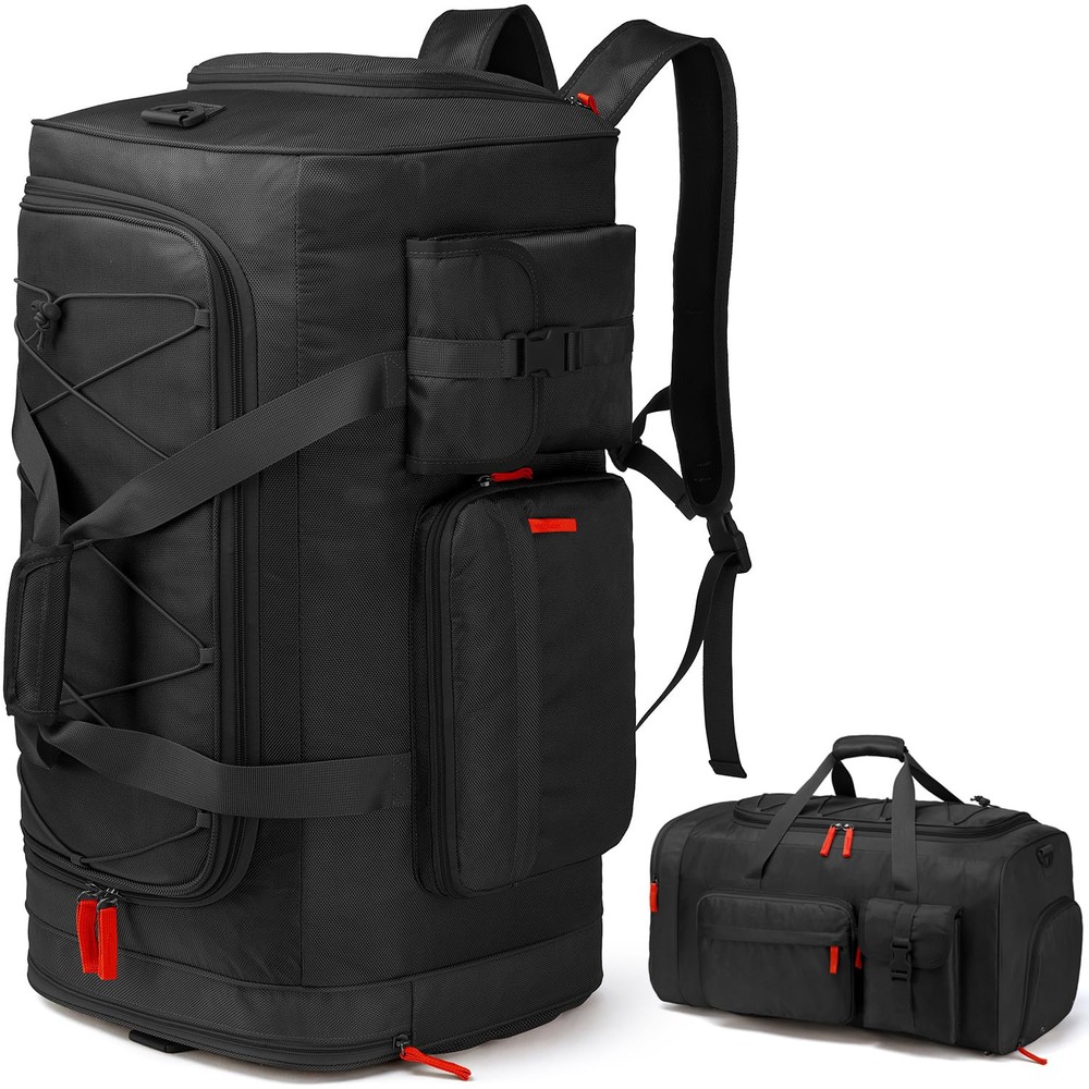 Extra Large Gym Bag Backpack with Shoes Compartment, 75L Heavy Duty Sports Du...