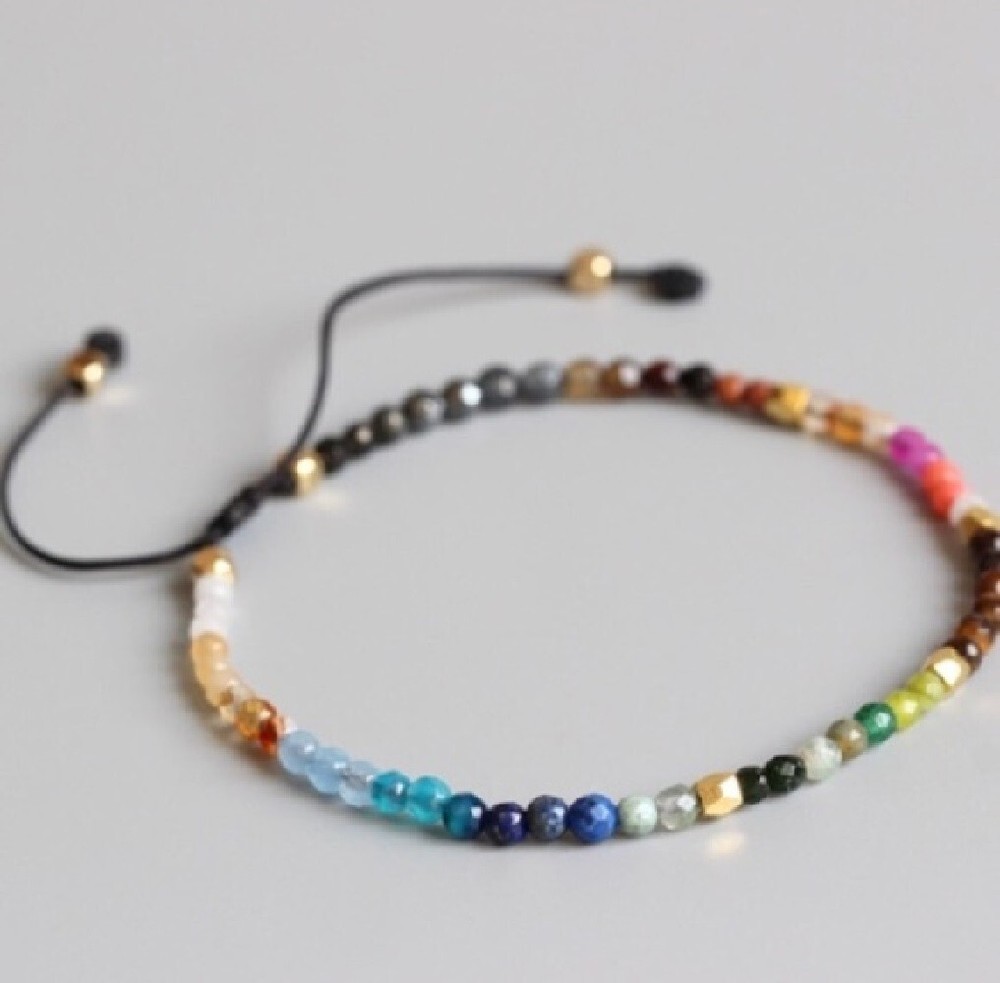 Natural Chakra Stone Bracelet Constellation Crystal Gemstone Braided Bracelet