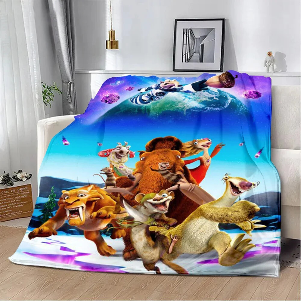 Ice Age Printed Blanket Picnic Blankets Warm Blanket  Blanket Home Travel