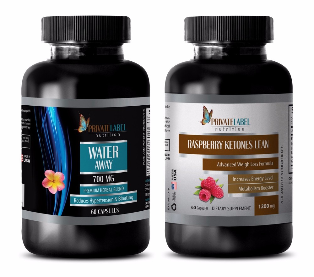Fat loss supplement - WATER AWAY - RASPBERRY KETONE COMBO - green tea powder