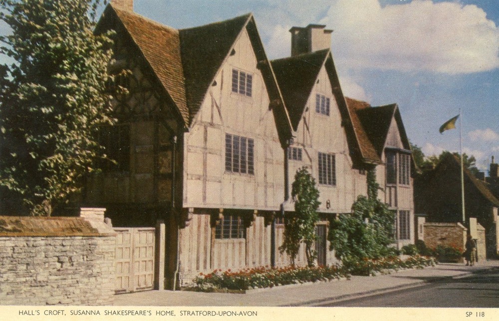 Hall's Croft, Susanna Shakespeare's Home, Stratford-on-Avon, England --POSTCARD
