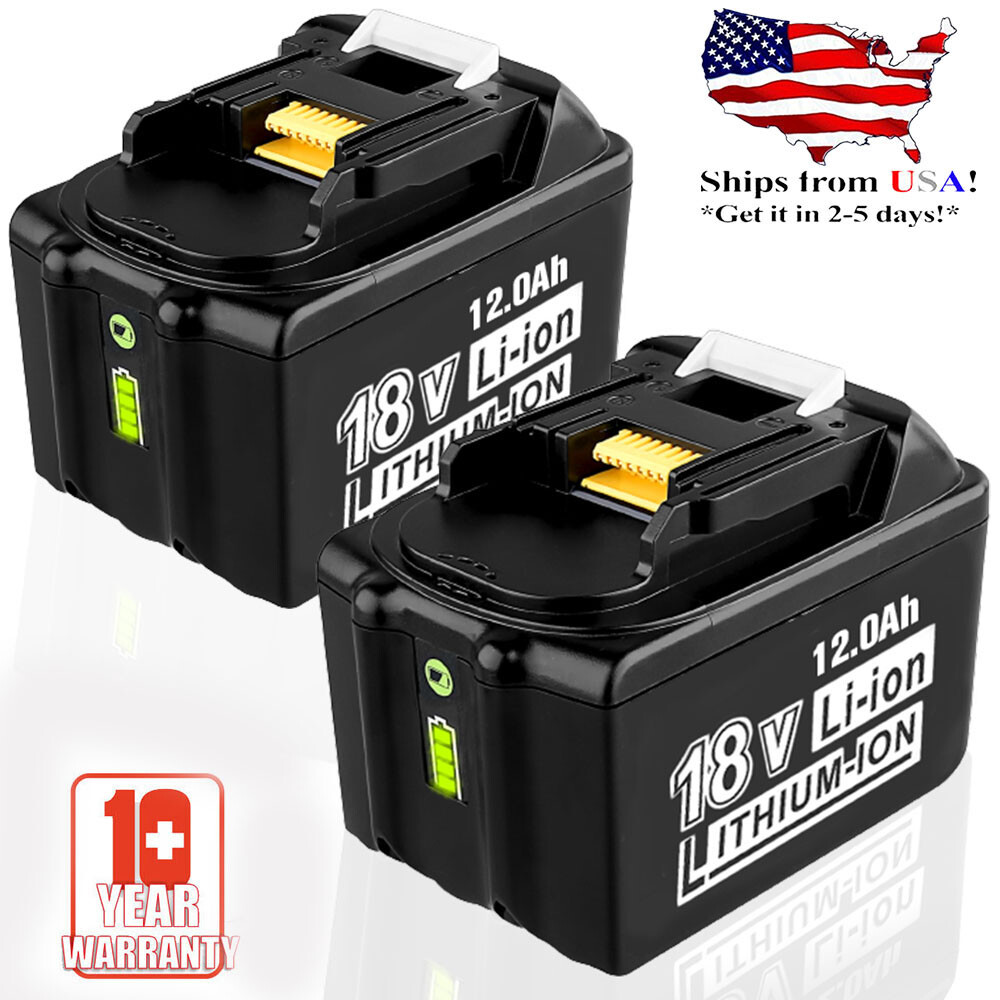 2PACK for Makita 18V Lithium-Ion 12.0Ah Battery BL1860B BL1850 BL1840 Power tool
