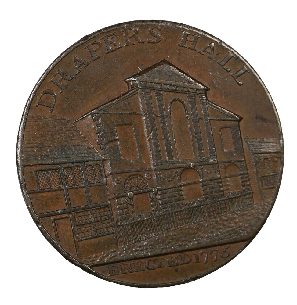 1797 England Coventry Drapers Hall Halfpenny Conder Token D&H-291 By Kempson
