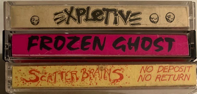 3x RARE 90's HARDCORE/THRASH DEMO CASSETTES EXPLETIVE/FROZEN GHOST/SCATTERBRAINS