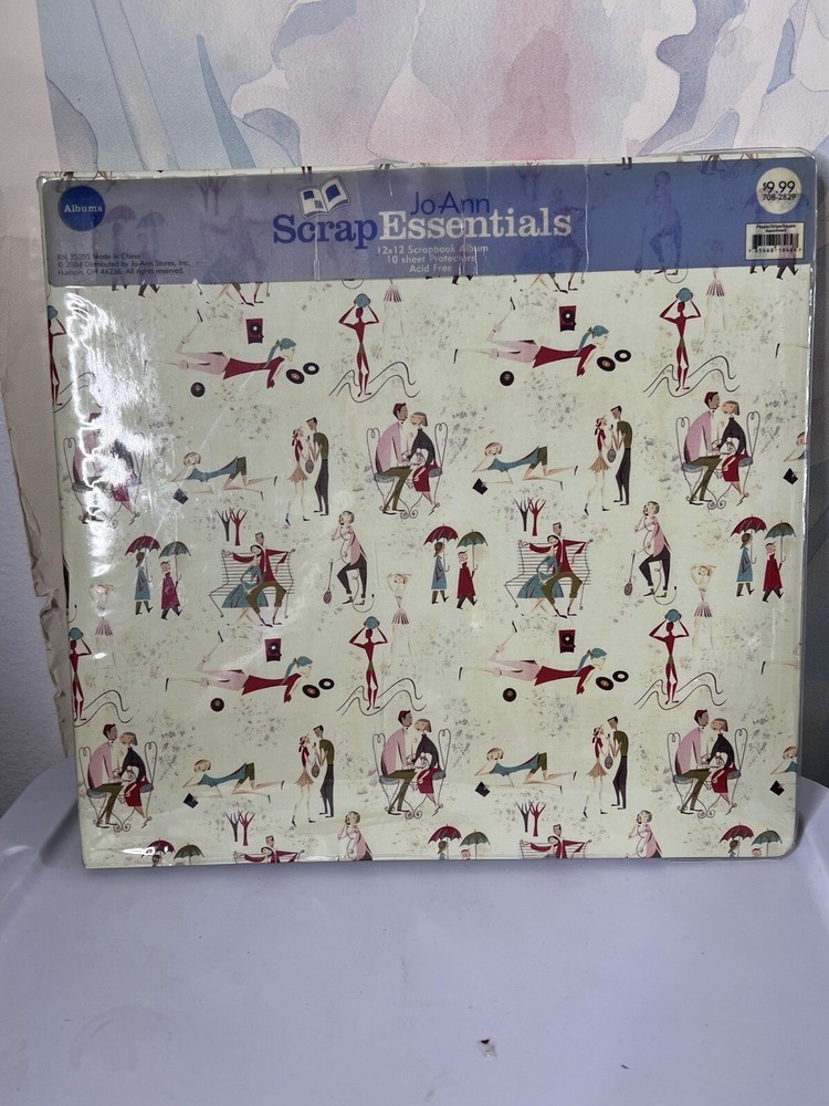 Vintage Joann Scrapbook 12x12 Acid Free 10 Sheet Protectors People On Cover  NOS-image