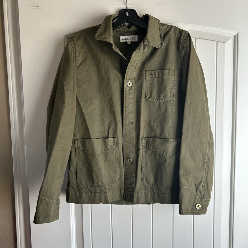Alex Mill Jacket Mens Garment Dyed Work Recycled Cotton Shacket Size Small Chore
