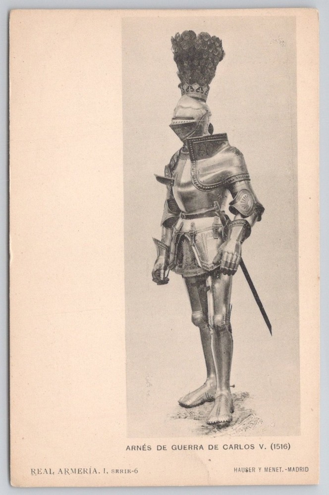 King Charles V Armor Madrid Royal Armory Postcard Hauser Menet