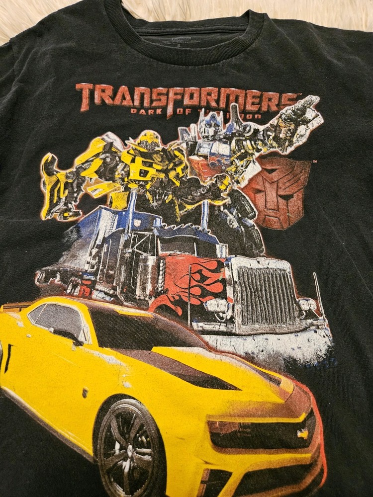 Vintage Y2k Transformers T Shirt Youth 8 Bumblebee Dark of the moon