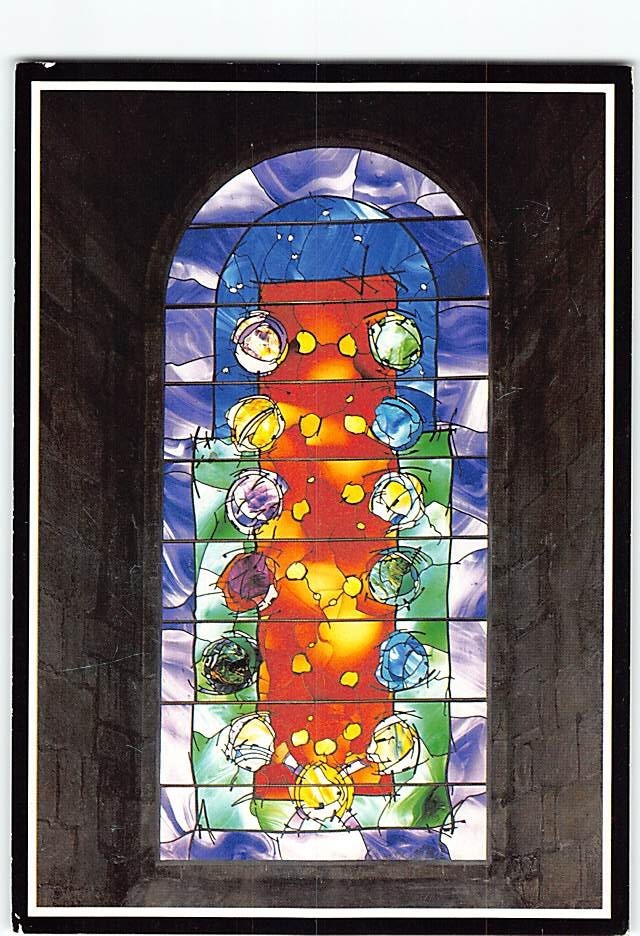 Postcard Daily Bread North Nave Window Durham Cathedral Durham England