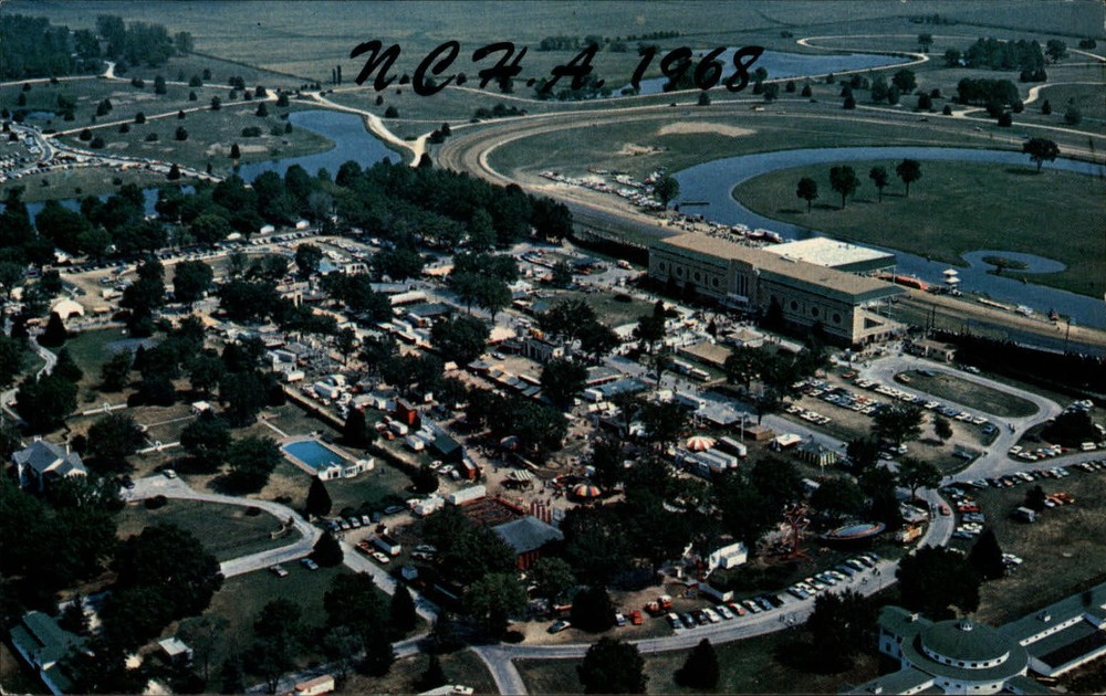 Du Quoin Illinois State Fair Grounds 1968 NCHA Convention site unused postcard