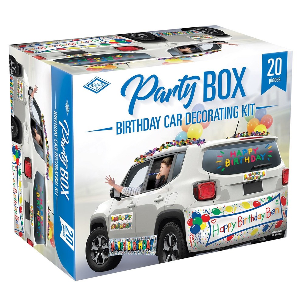 Beistle Birthday Car Party Box with Fun Decoration Supplies for Kids Birthday Party