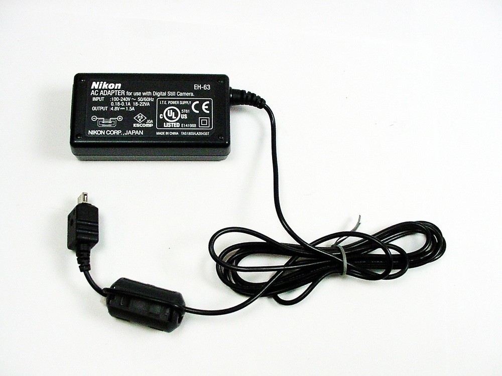 Nikon AC Adapter EH-63 | for COOLPIX S1,S2,S3,S52 Charger | OEM | $6.75 | Bx#38-image