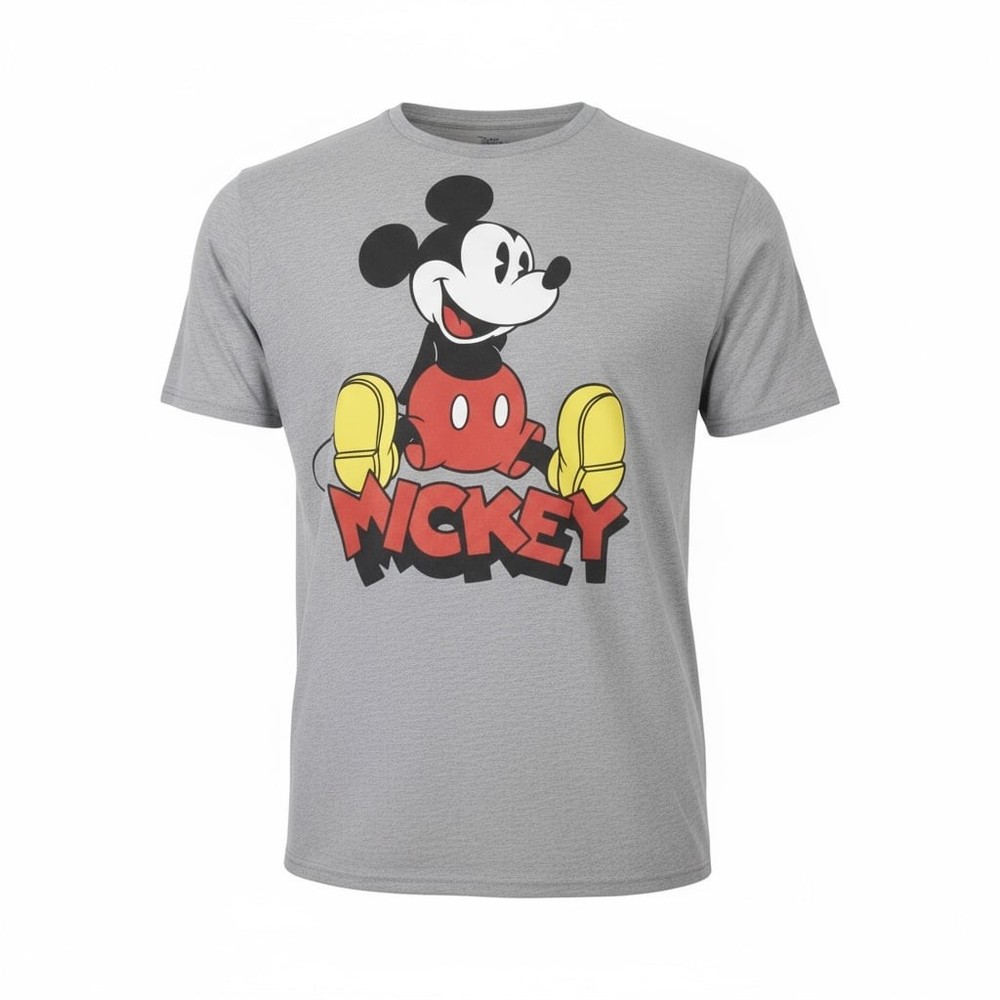 Disney Mickey Mouse Heather Gray Graphic T-Shirt Men’s Medium