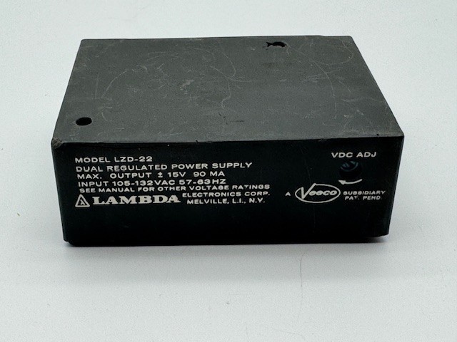 LAMBDA LZD-22 DUAL REGULATED POWER SUPPLY +/-15VDC 90MA P5162 Untested