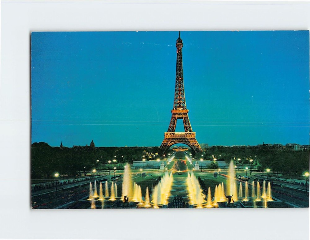 Postcard The Eiffel Tower from the Trocadero Paris France
