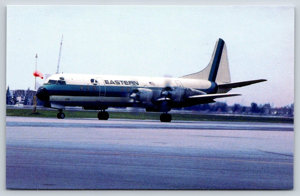 Eastern Airlines Lockhead L-188 Electra Turboprop Plane Aircraft, Postcard