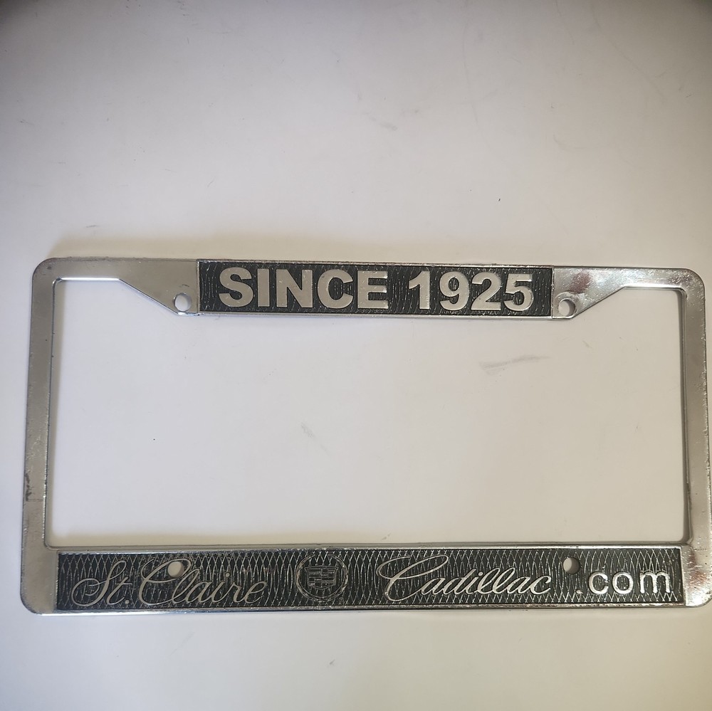 St. Claire Cadillac License Plate Frome