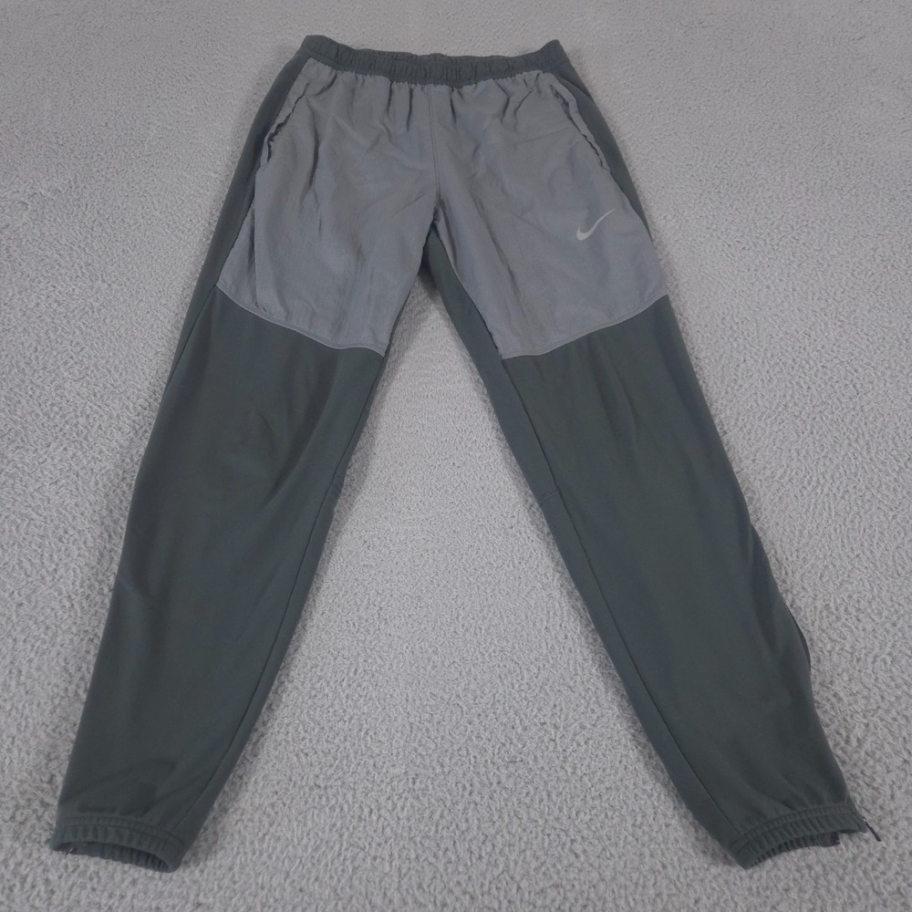 Nike Therma Essential Running Pants Men Small Gray Track Joggers Workout Lifting