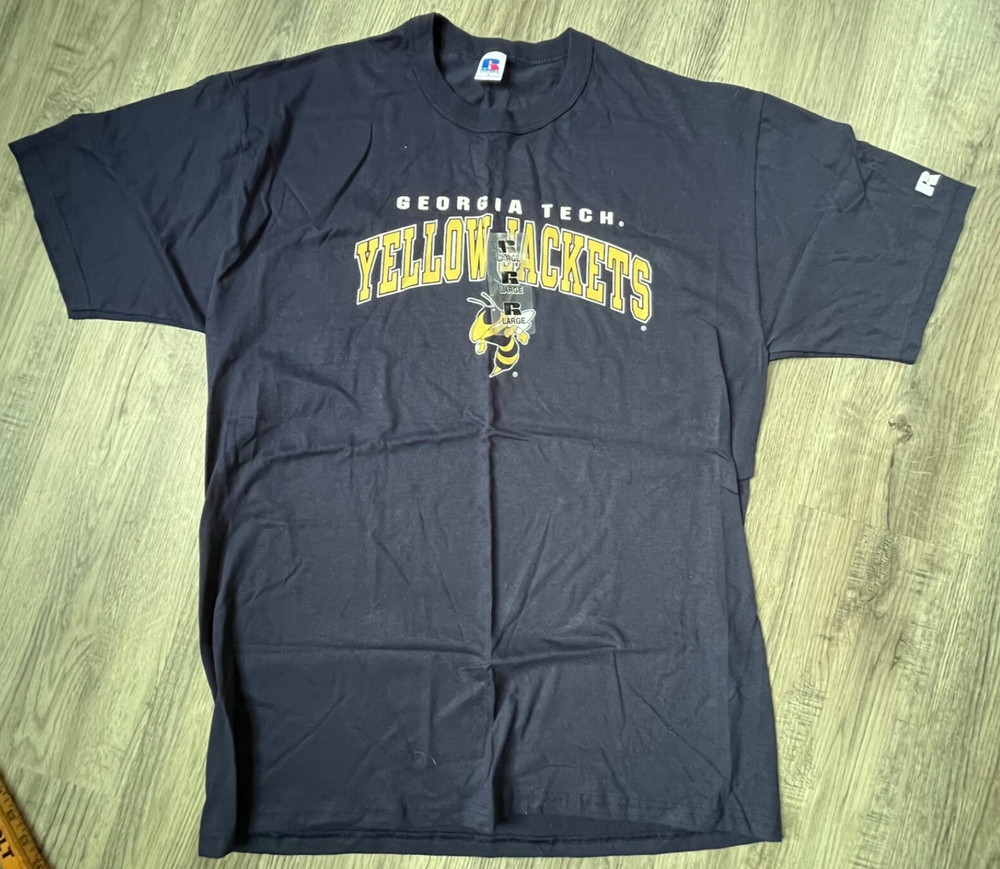 Vintage 90s Georgia Tech Yellow Jackets Russell Athletic T shirt large L