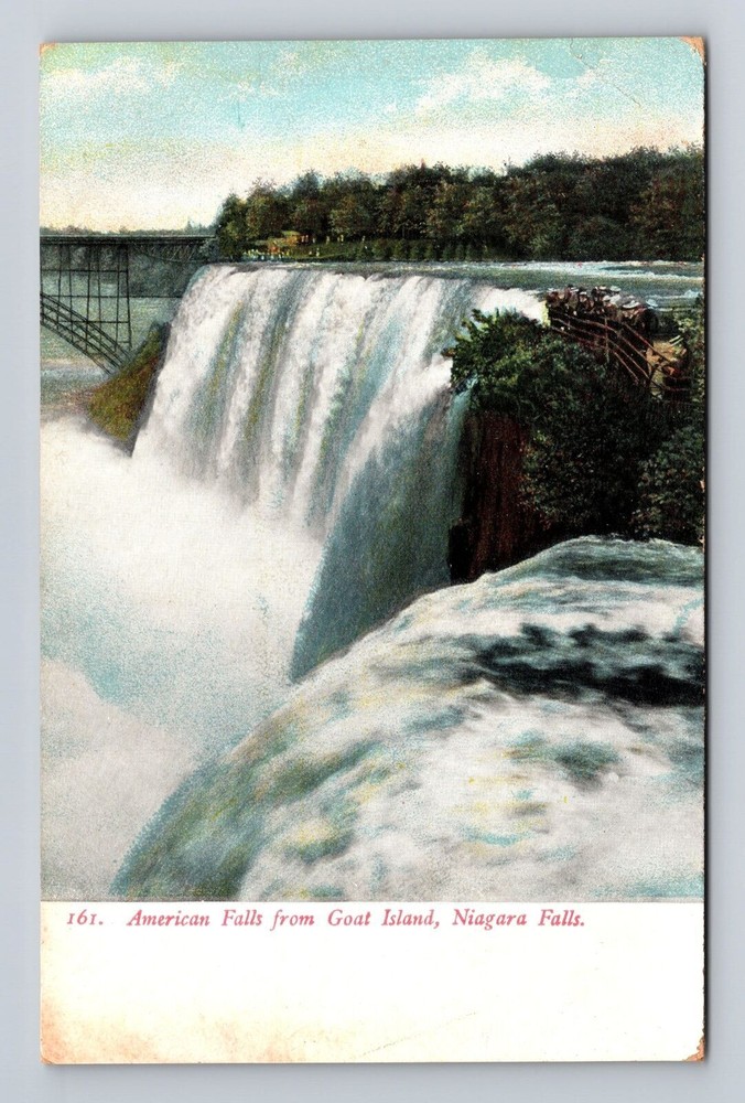 Niagara Falls NY-New York, American Falls, Antique Vintage Souvenir Postcard