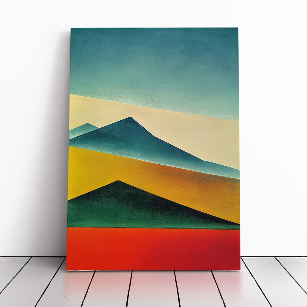 Mountain Abstract Layers Canvas Wall Art Print Framed Picture Decor Living Room