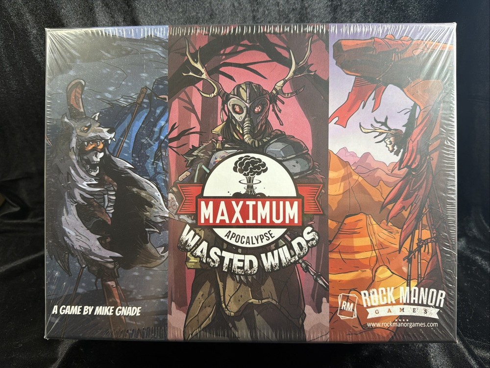 Rock Manor Maximum Apocalypse Wasted Wilds - Base Game New Sealed
