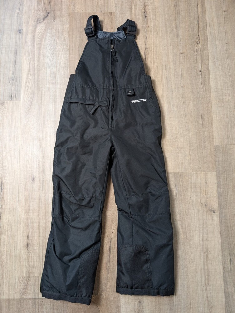 Arctix Kids Bib Overall Black Insulated Ski Snow Pants Size 5 XS