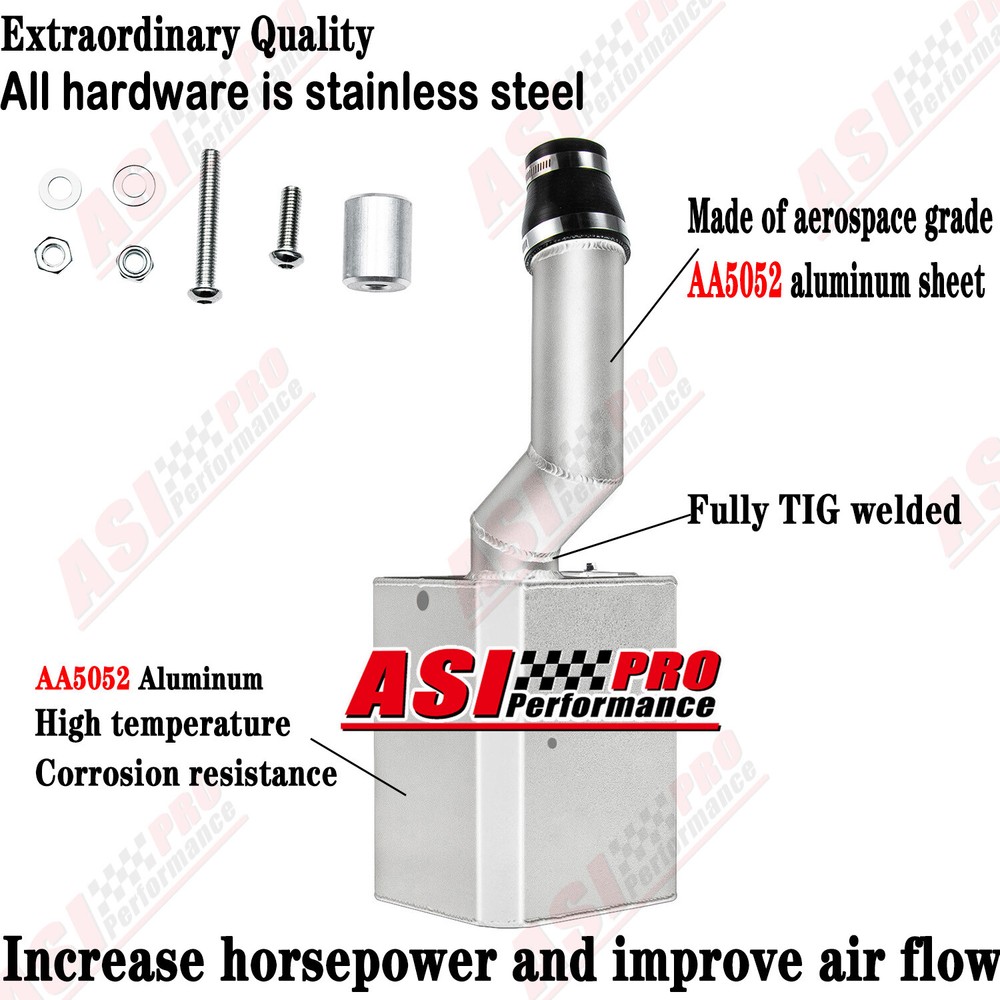 Aluminum High Flow Air Box Intake Airbox Kit fit for Yamaha Blaster Silver