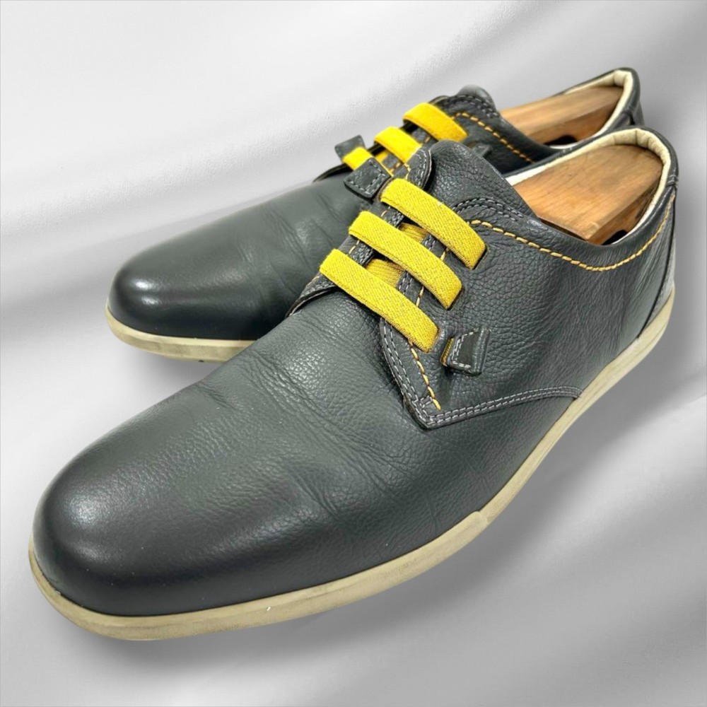 Achilles Sorbo Gray Leather Sneakers Men's Size 9 US Preowned Excellent-image