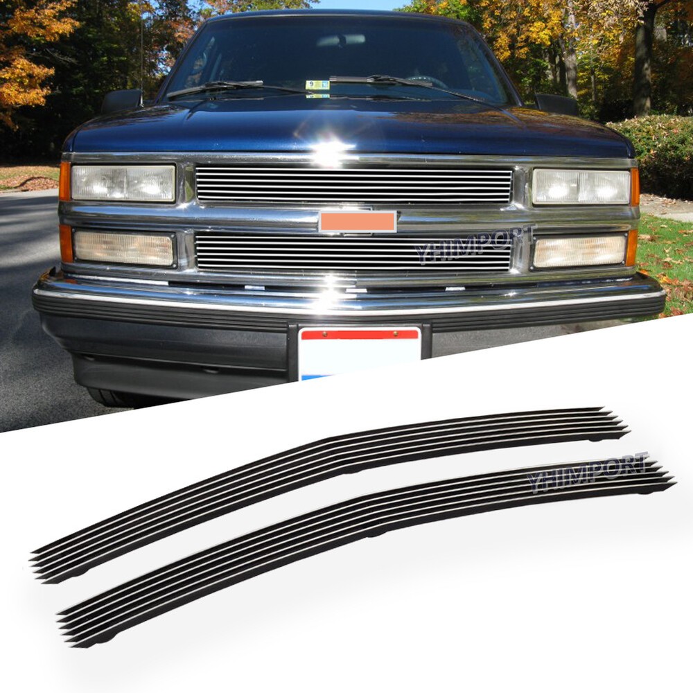 Grille Fits 1994-1999 Chevy C/K Pickup/Suburban/Tahoe Upper Chrome Billet Grill