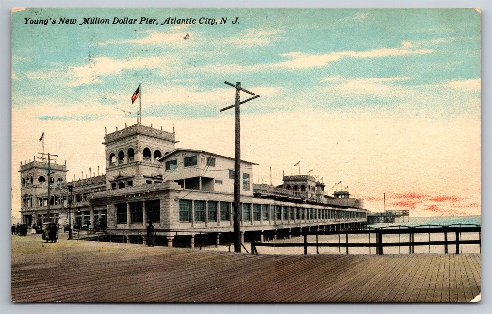 Young's New Million Dollar Pier Atlantic City NJ C1910's Postcard P13