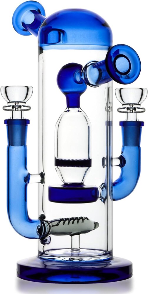 10inch Heavy Glass Bong Smoking Tornado Hookah Percolate Water Pipe W/18mm Bowl
