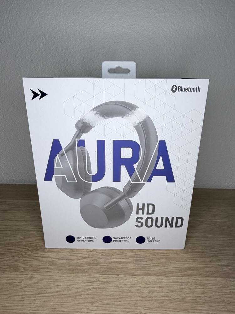 Aura Premium Wireless Bluetooth Headphones - HD Stero Sound, Noise Canceling Mic