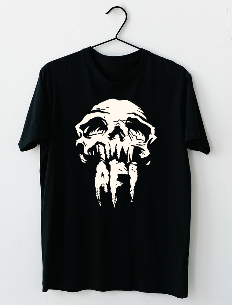 AFI A Fire Inside Skull Logo T-Shirt in Sizes S to 3XL