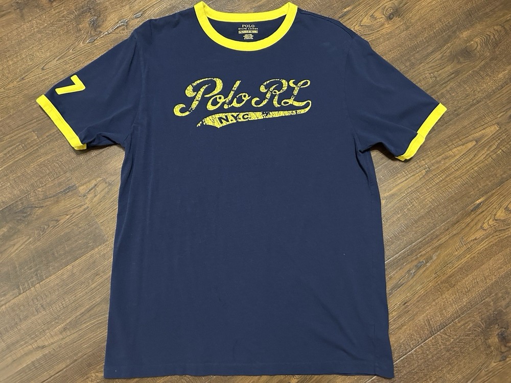 Polo Ralph Lauren Polo RL NYC Blue T Shirt Size XL Youth