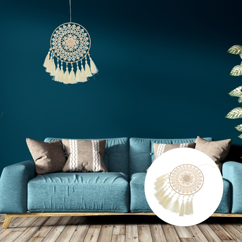 Macrame Wall Hanging Plate Tassel Shop Dream Net Stylish Decor Girl