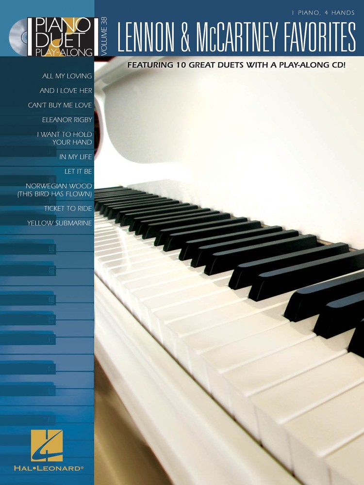 Lennon & McCartney Favorites Beatles Piano Duet Play-Along Vol 38 Book CD