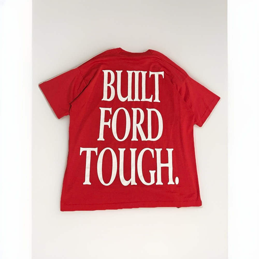 Ford Vintage T-Shirt Built Ford Tough AOP Single Stitch Size XL Made In USA 90s