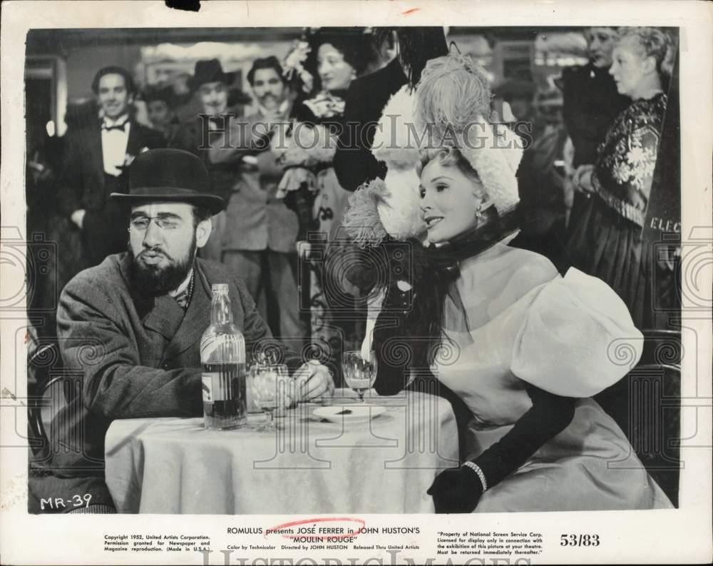 1952 Press Photo Jose Ferrer and Zsa Zsa Gabor in scene from 